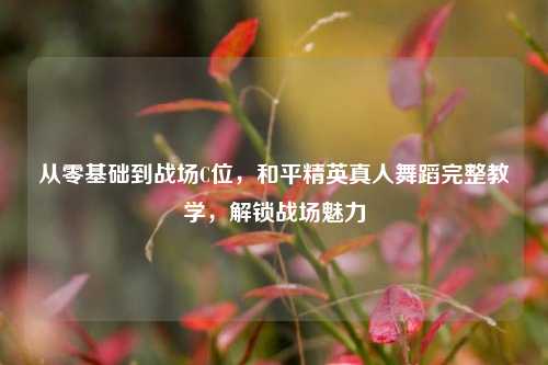 从零基础到战场C位,和平精英真人舞蹈完整教学,解锁战场魅力