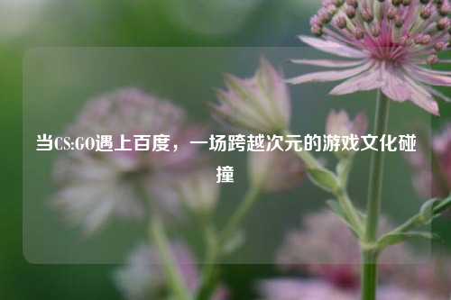 当CS:GO遇上百度，一场跨越次元的游戏文化碰撞