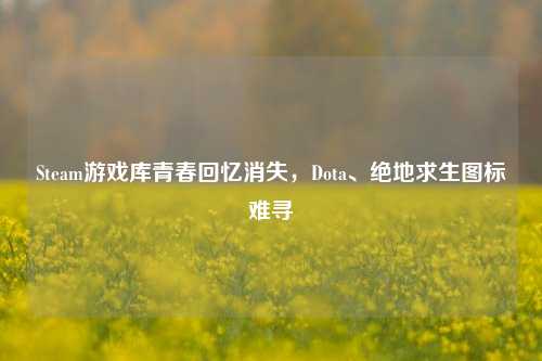 Steam游戏库青春回忆消失，Dota、绝地求生图标难寻