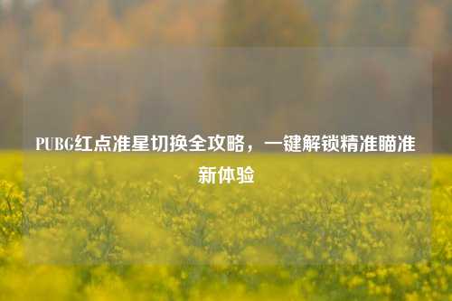 PUBG红点准星切换全攻略，一键解锁精准瞄准新体验