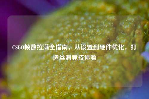 CSGO帧数拉满全指南，从设置到硬件优化，打造丝滑竞技体验