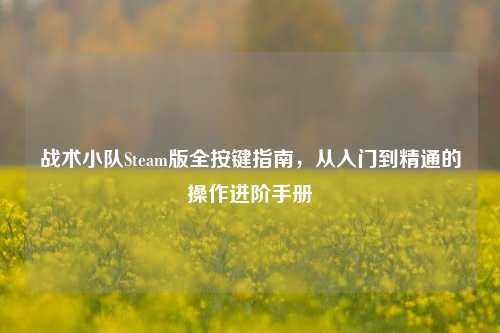 战术小队Steam版全按键指南，从入门到精通的操作进阶手册